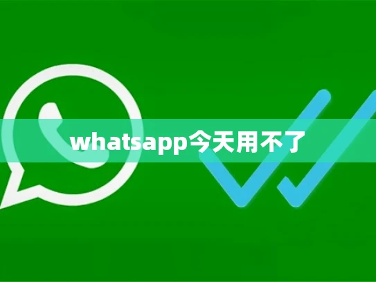 whatsapp今天用不了